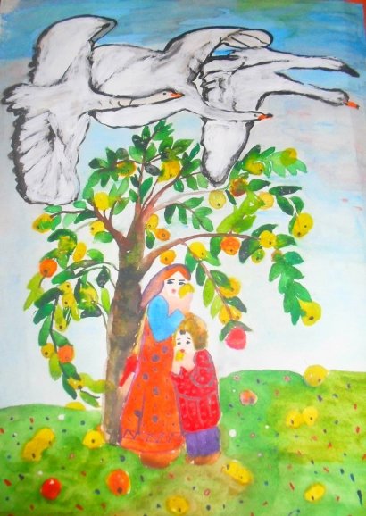 Сказки в красках гуси лебеди