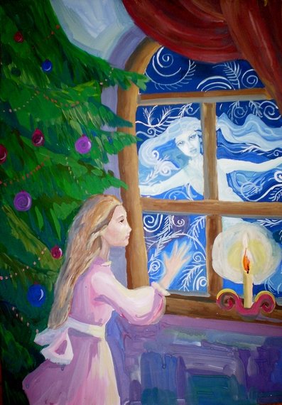 Elena Sizova художник зима