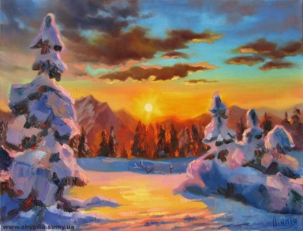 Художник Владислав Лебедько зима