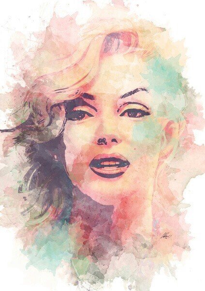 Портрет Мэрилин Монро живопись