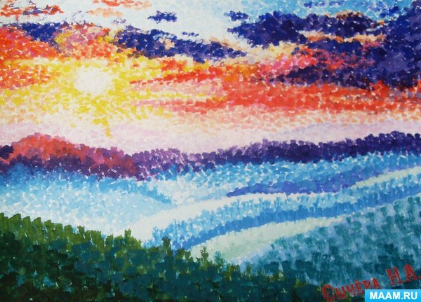 Рисование мазками для детей