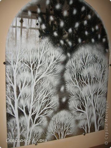 Зимняя роспись на окнах