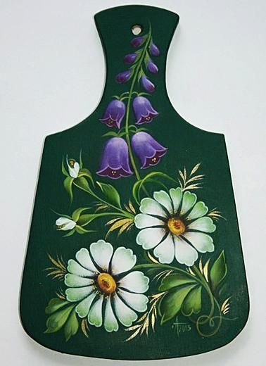 Роспись Жостово на разделочных досках