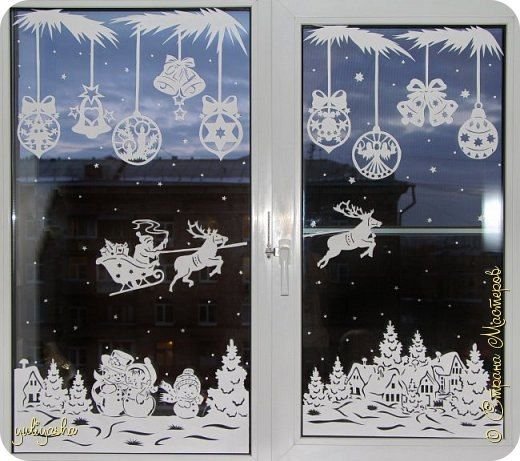 Новогодние мотивы на окна