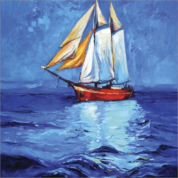 Парусник красками