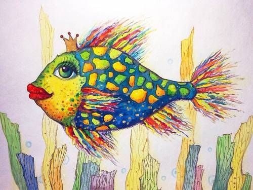 Рисуем рыбок с детьми