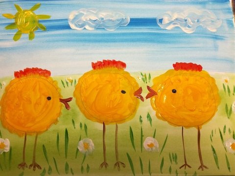 Цыпленок пастелью