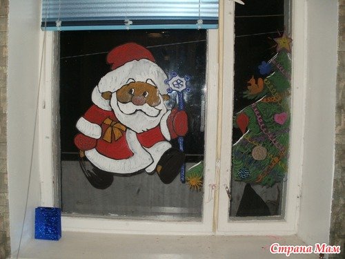 Узоры на новогодние окна в детский сад