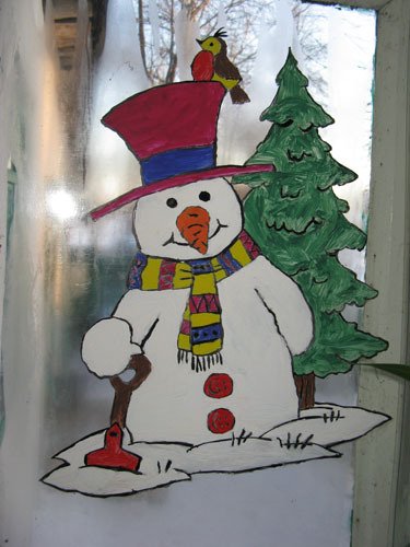 Дед Мороз гуашью для детей