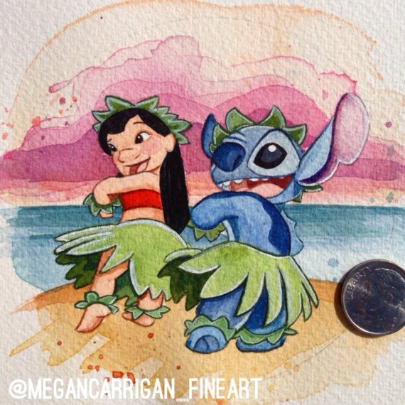 Стич красками Акварельные