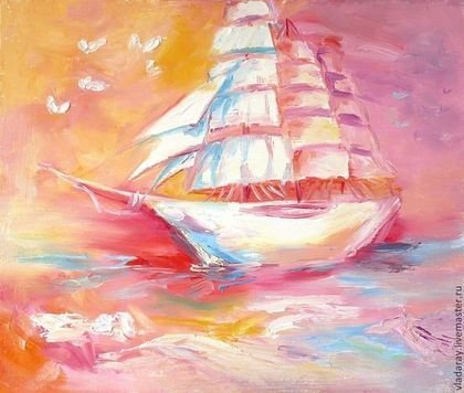 Корабль пастелью