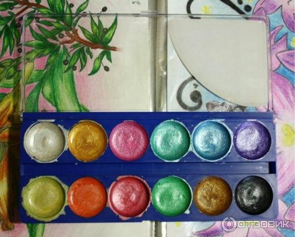 Перламутровые краски рисования акварелью