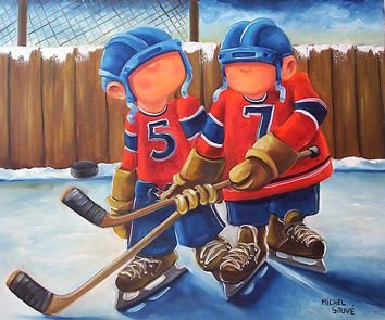 Хоккеист для рисования для детей