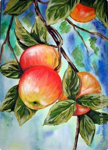 Ягоды гуашью для начинающих