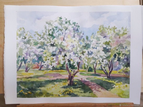 Малевич цветущие яблони