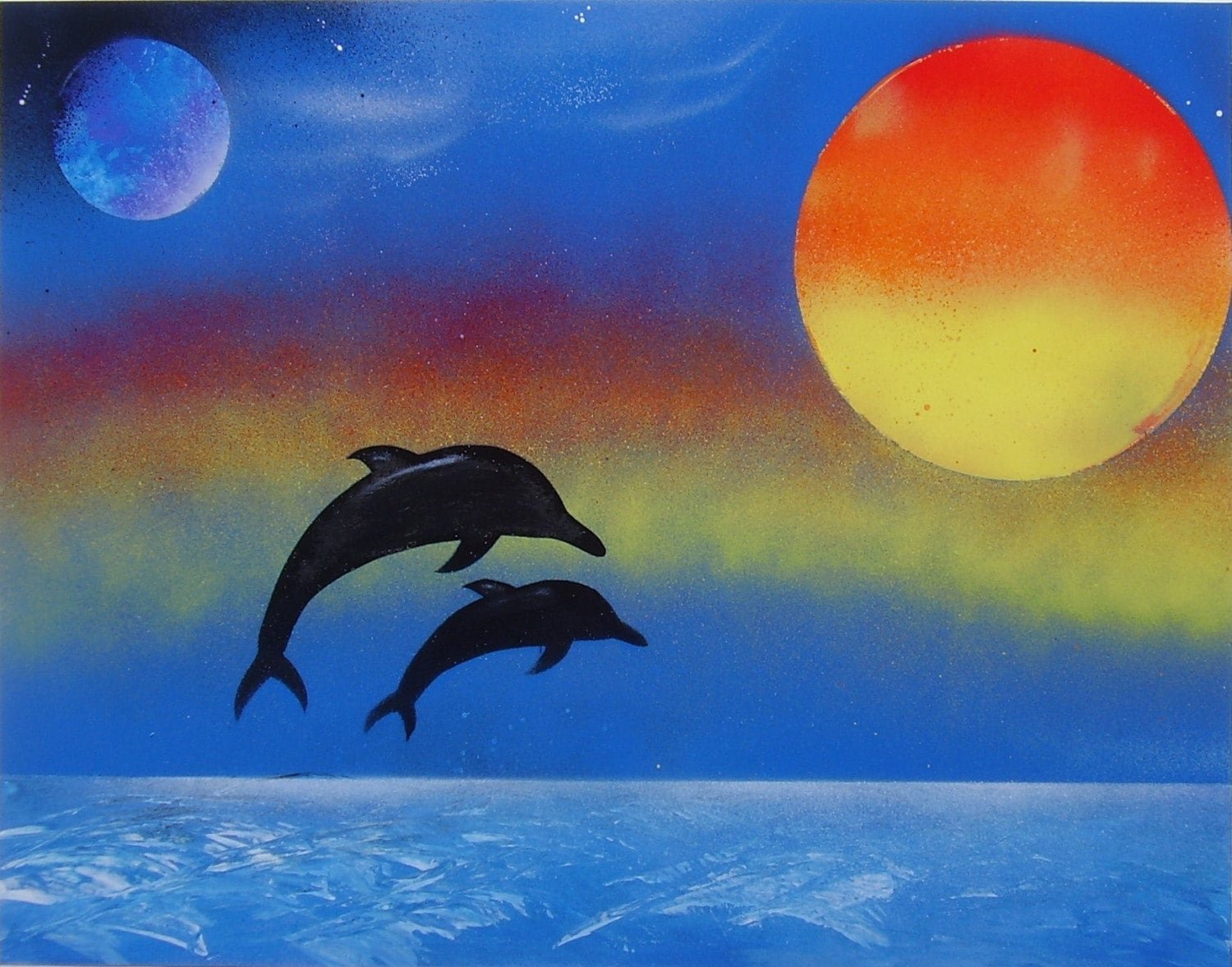 Дельфин гуашью