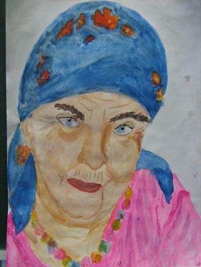 Детский портрет пожилого человека