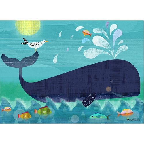 Кит красками для детей