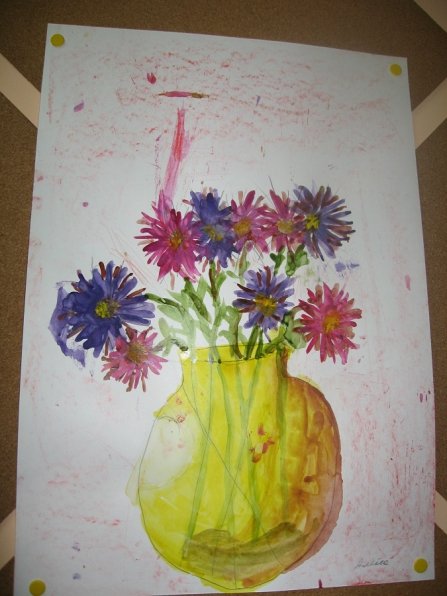 Рисование осенних цветов в средней группе