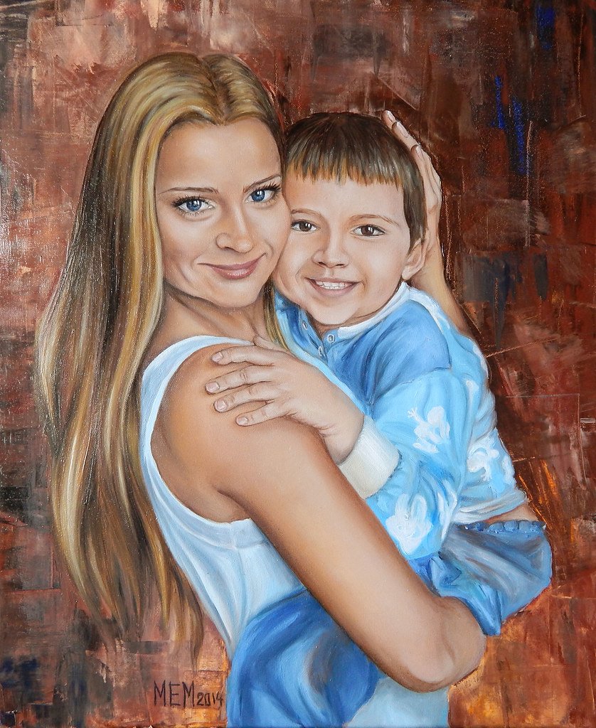 Портрет мамы с сыном
