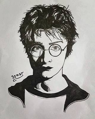 Рисунки ручкой Гарри Поттер