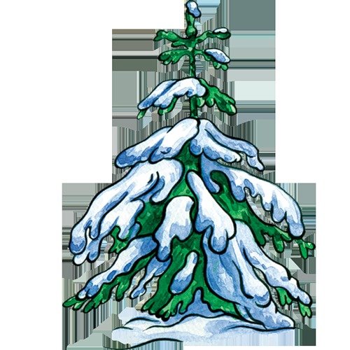 Елка на окне красками