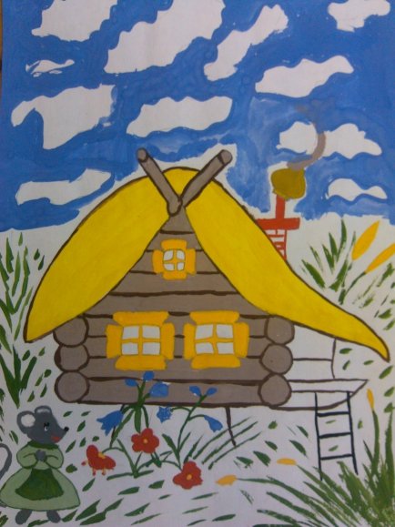 Теремок гуашью