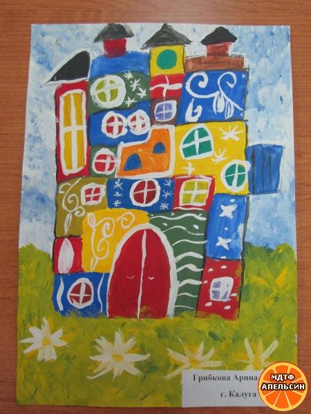 Рисунок гуашью Теремок средняя группа