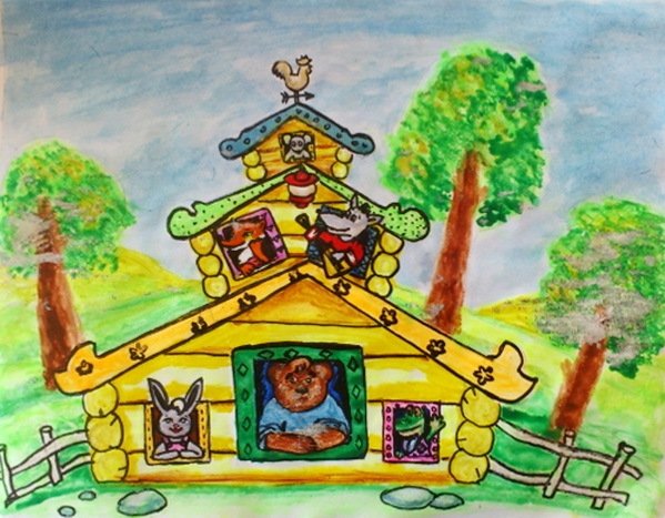 Рисование сказочный Теремок