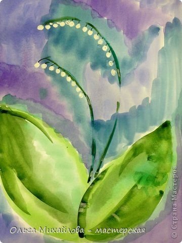 Ландыш рисование для детей