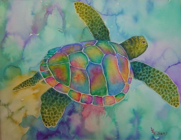 Морская черепаха холодный батик