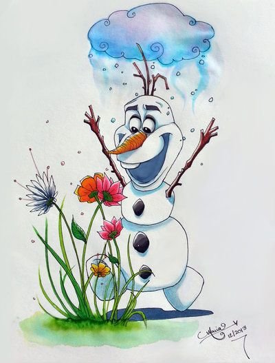 Олаф акварелью