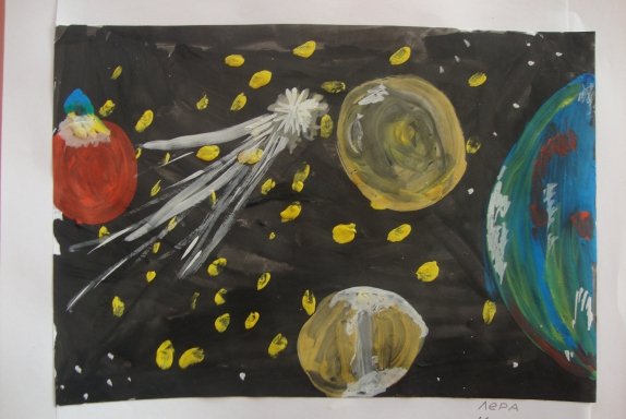 Комета красками