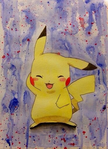Пикачу гуашью