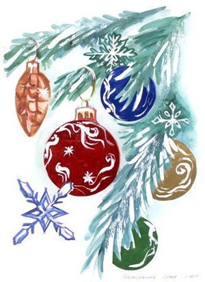 Рисование новогодней игрушки