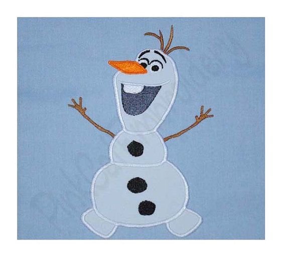 Снеговик Олаф аппликация