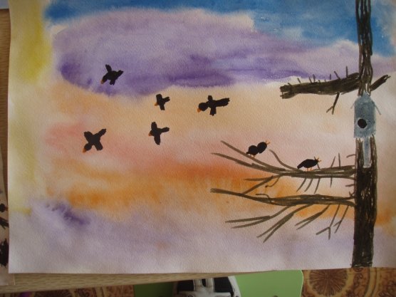 Рисование перелетные птицы подготовительная группа