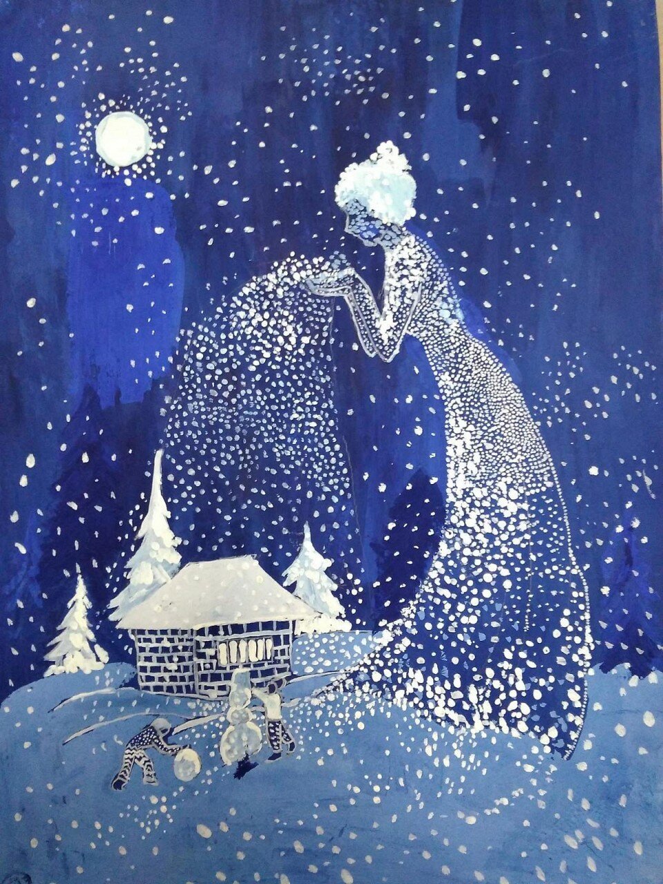 Декоративная композиция на тему зима