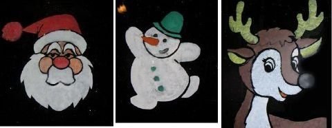 Рисунки на окнах к новому году легкие