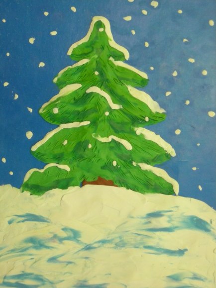 Рисование. «Маленькой ёлочке холодно зимой» (т.с.Комарова, с.51)