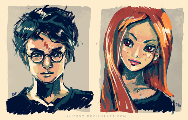 Гарри Поттер гуашью