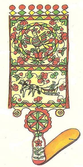 Как нарисовать прялку