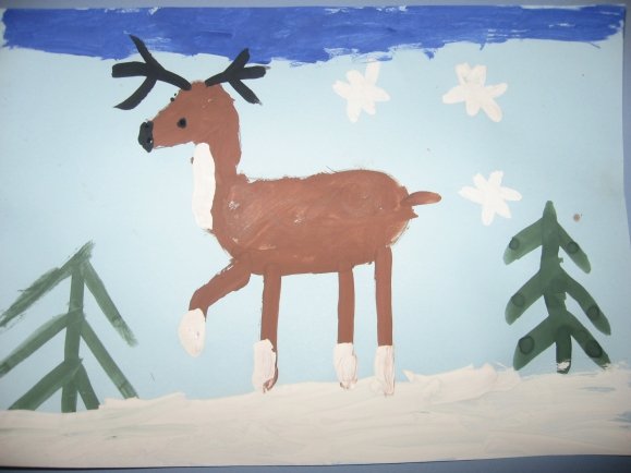 Рисование зимняя сказка