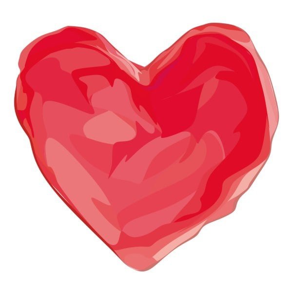 Акварельные сердечки