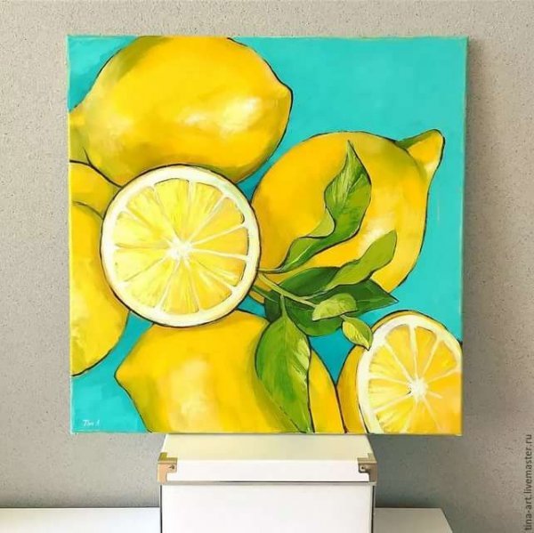 Лимоны маслом на холсте