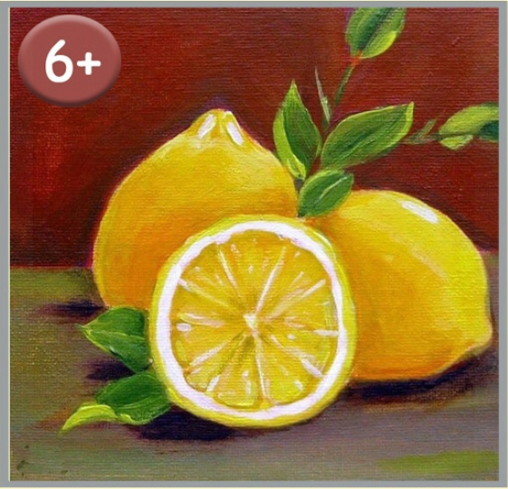 Рисуем лимоны гуашью