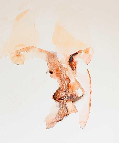 Рисование носа акварелью