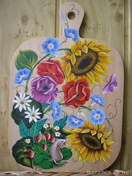 Роспись кухонной доски