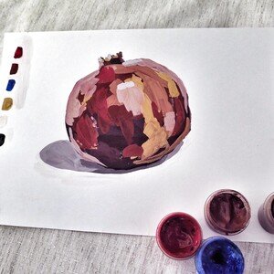 Гранат гуашью