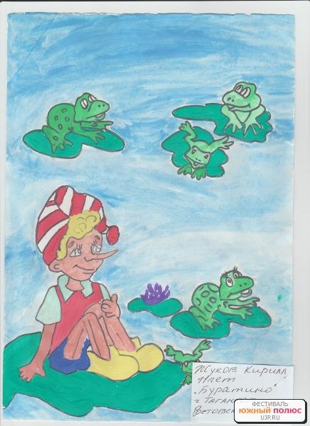 Буратино и Тортилла рисунок